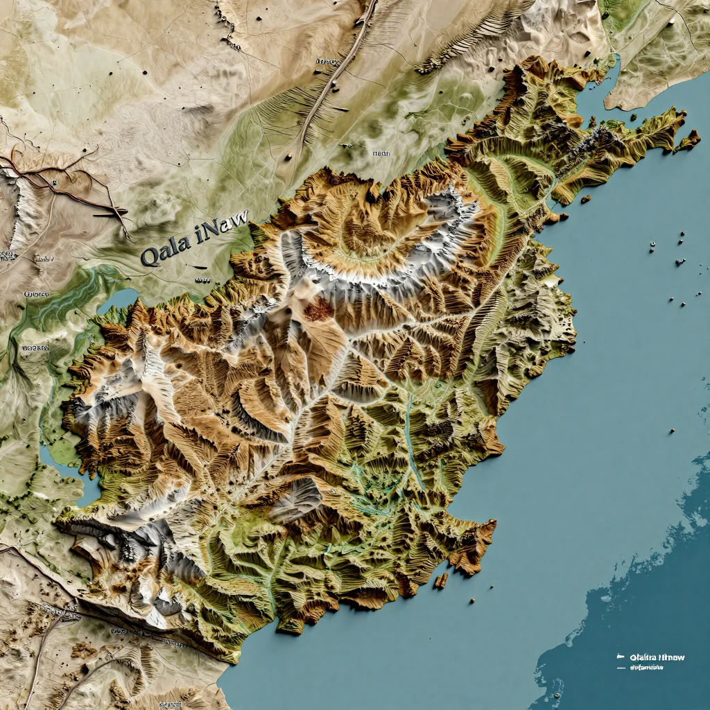 Qala i Naw, Afghanistan Topographic Map