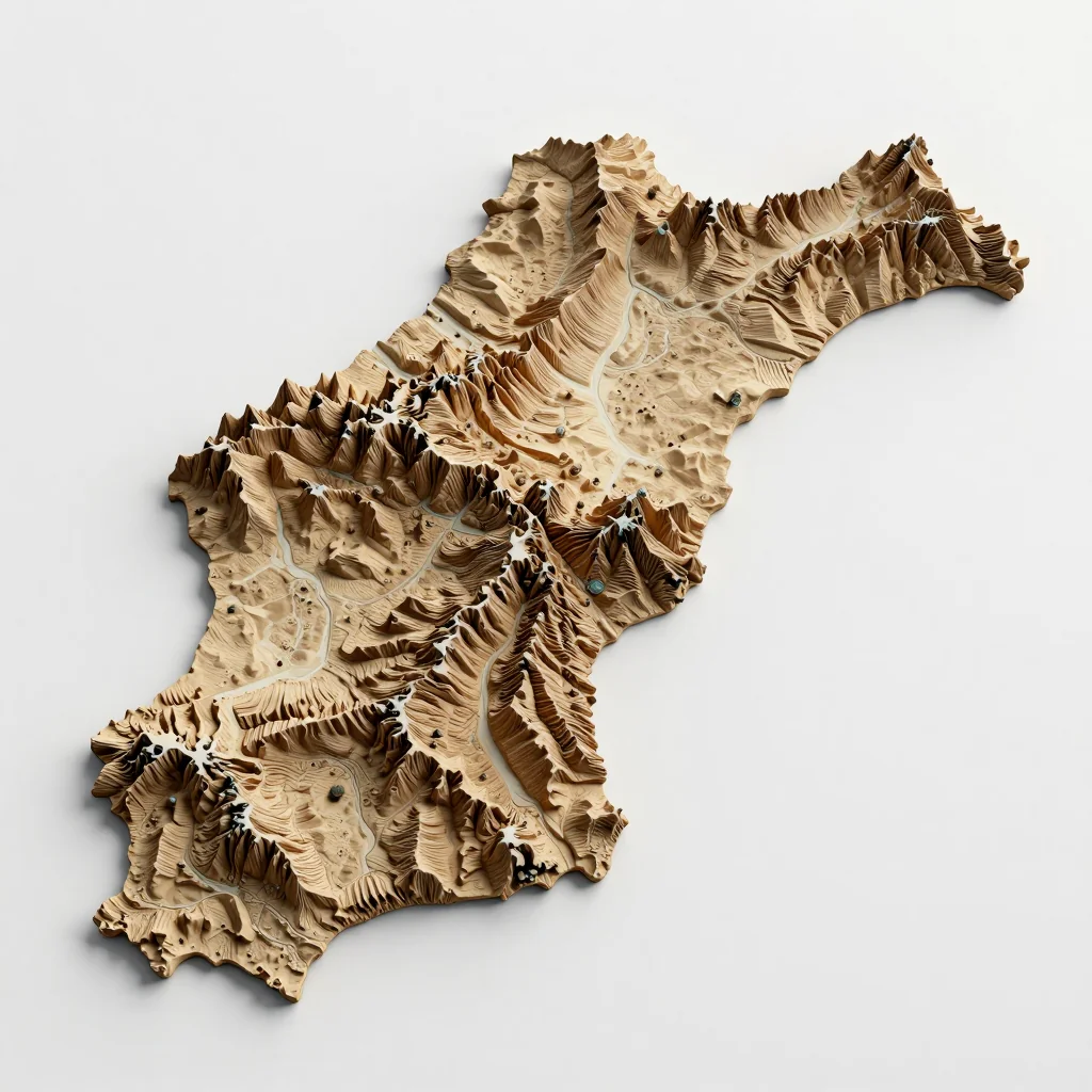 Qala i Naw, Afghanistan 3D Topographic