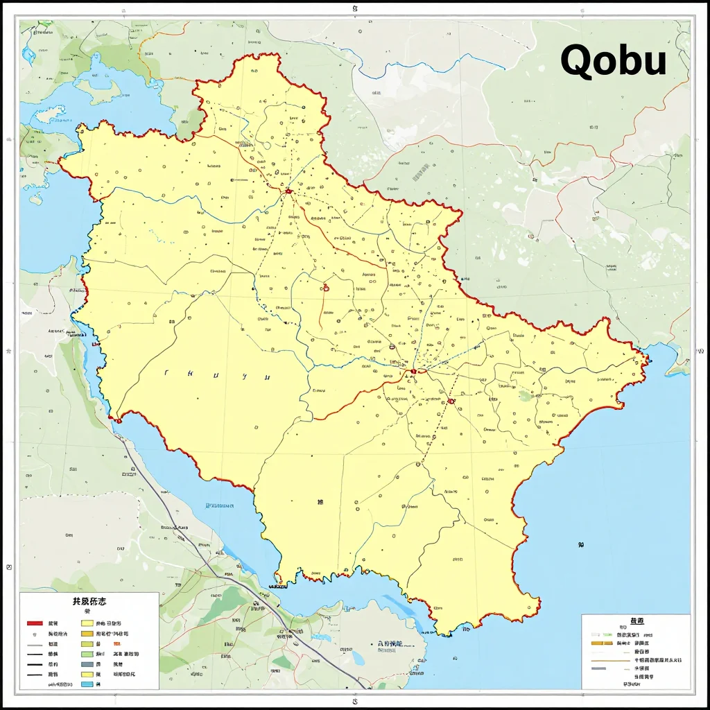 Qobu, Azerbaijan Political Map