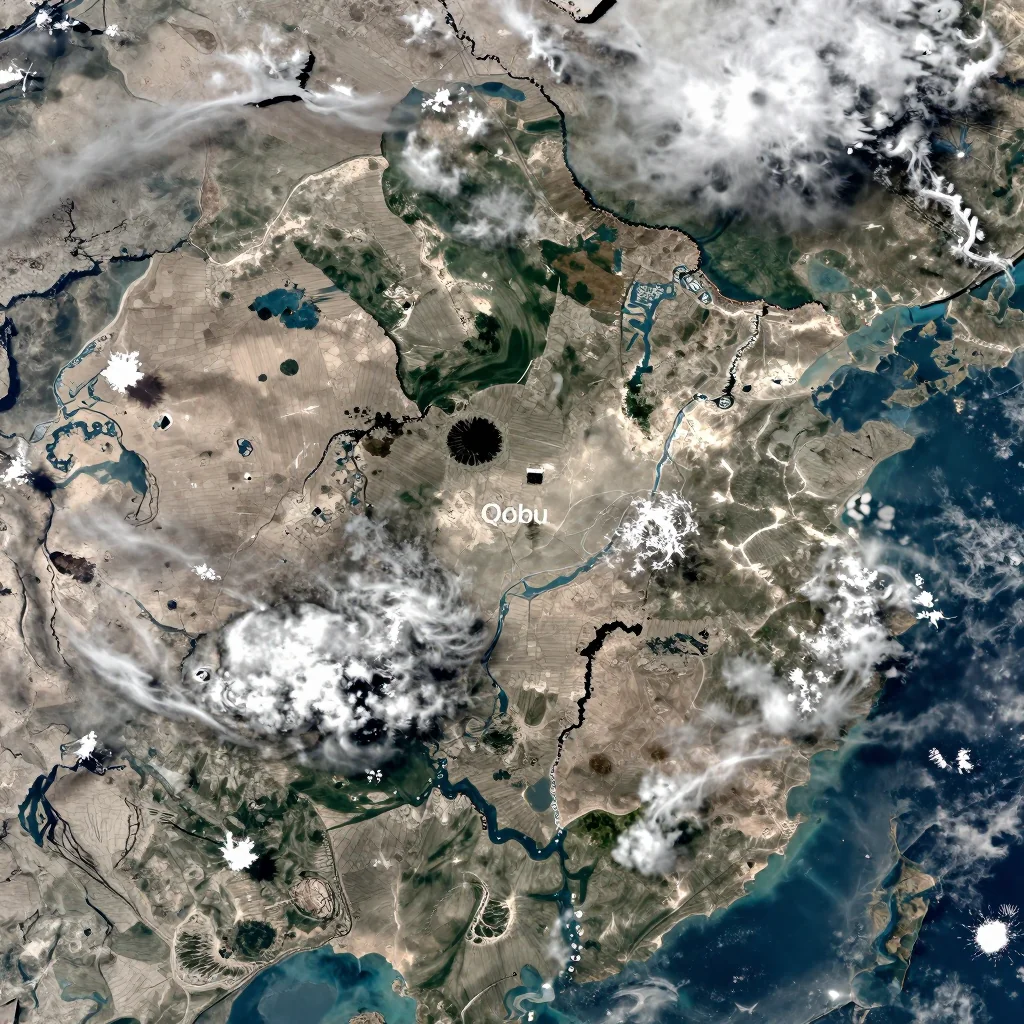 Qobu, Azerbaijan - Satellite Image Qobu, Azerbaijan Satellite View