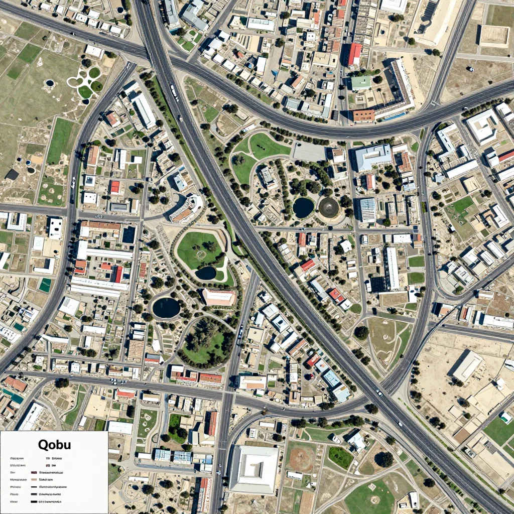 Qobu, Azerbaijan Street Map