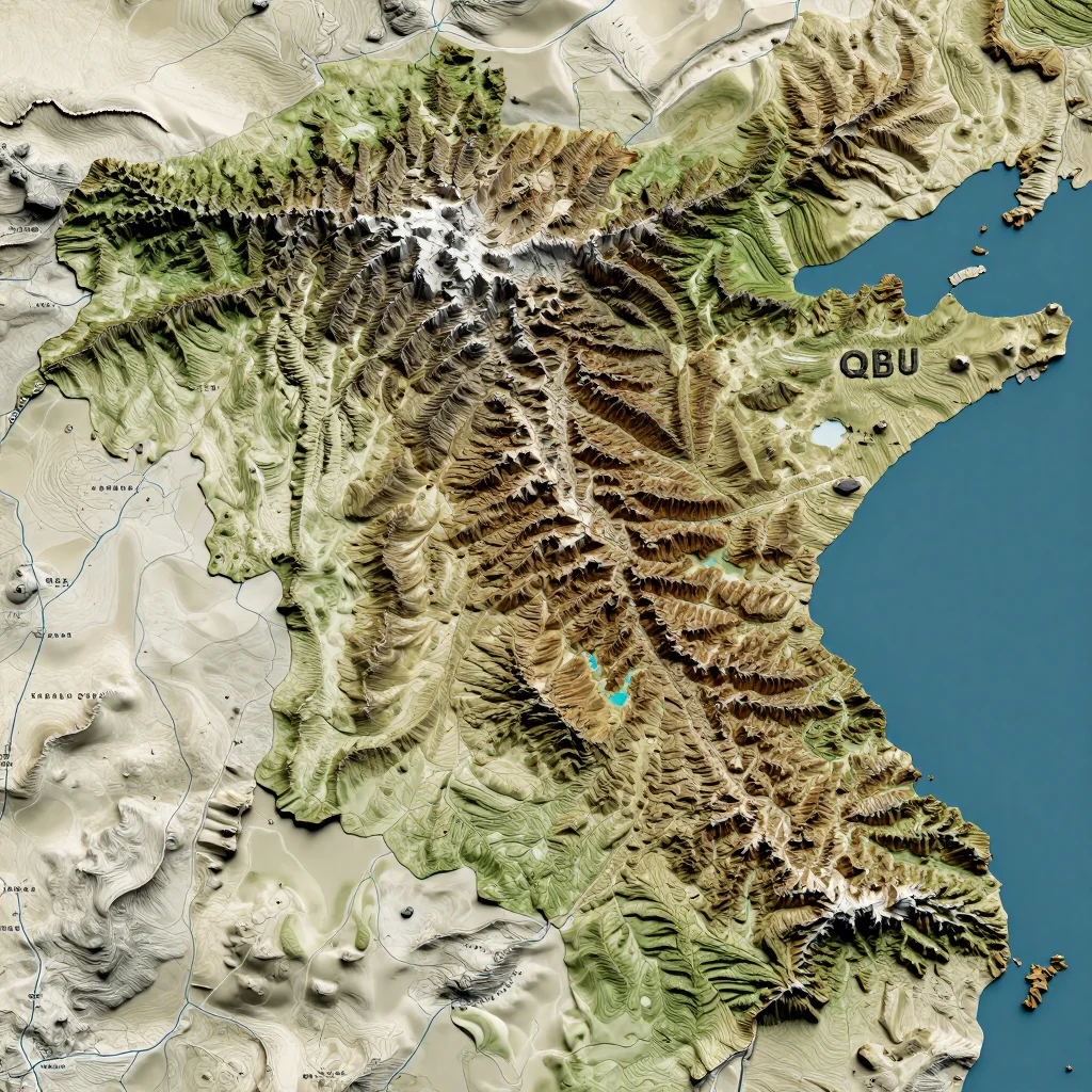 Qobu, Azerbaijan - Topographic Map Qobu, Azerbaijan Topographic Map