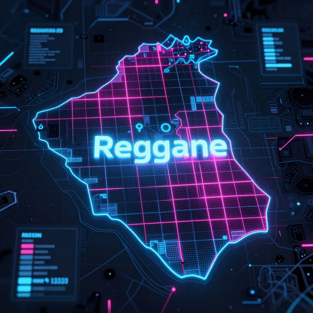 Reggane, Algeria Cyberpunk Map