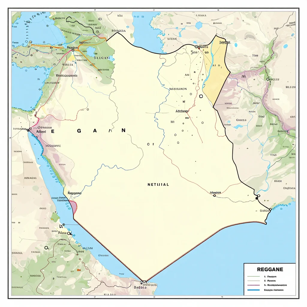 Reggane, Algeria Political Map