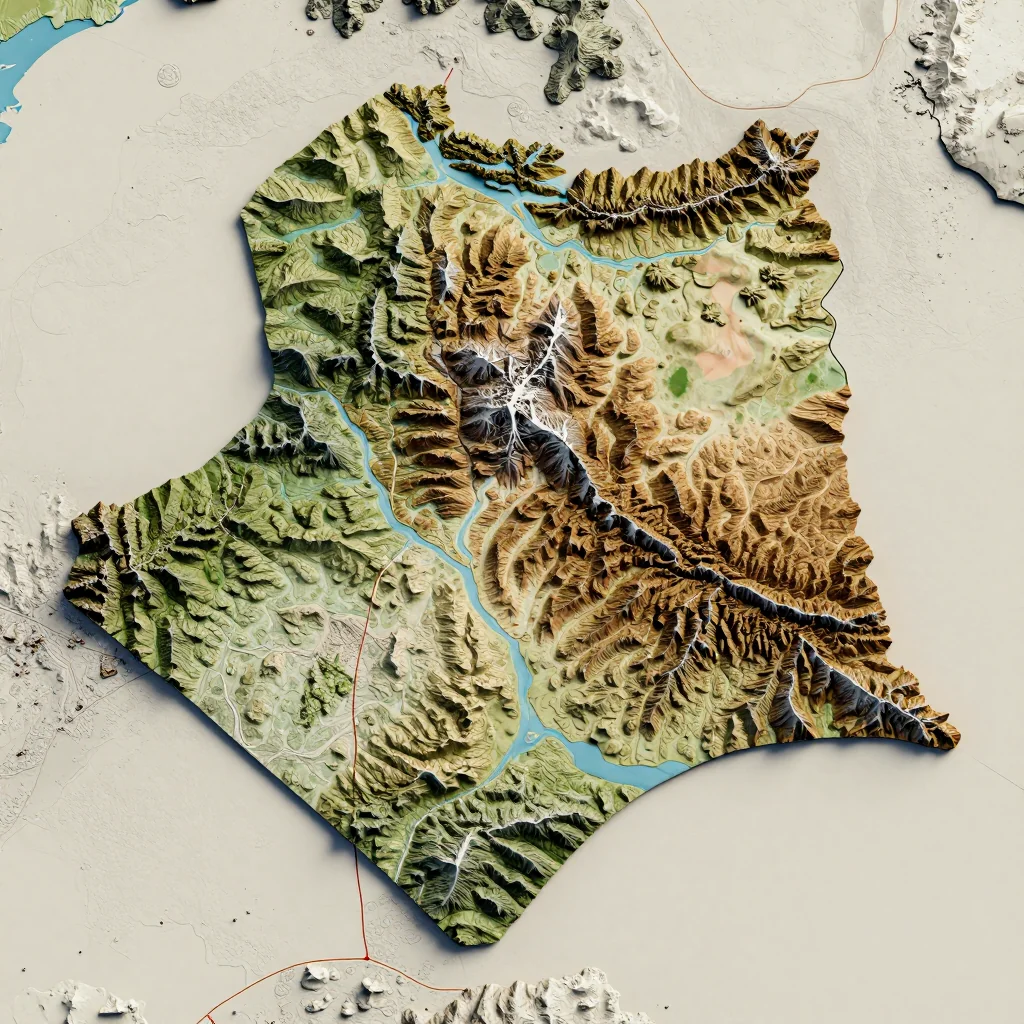 Reggane, Algeria - Topographic Map Reggane, Algeria Topographic Map