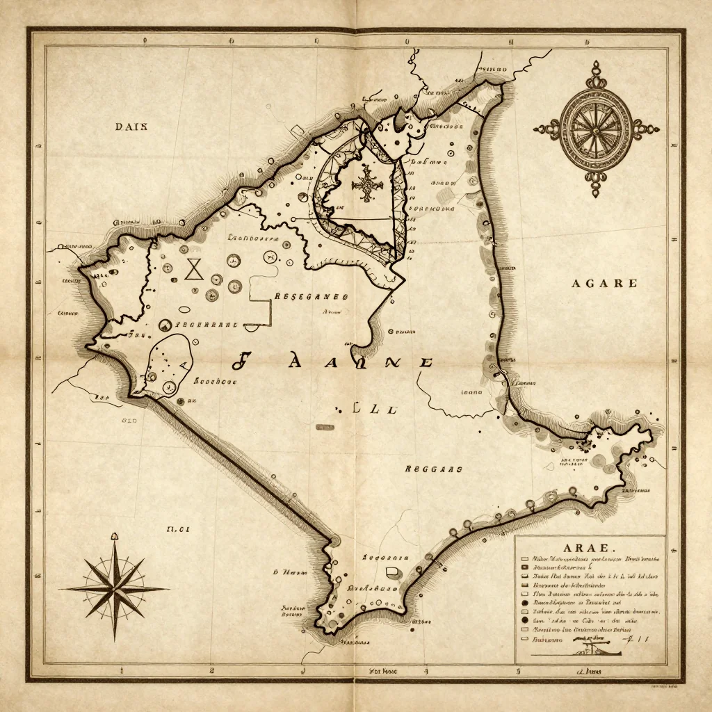 Reggane, Algeria Vintage Map