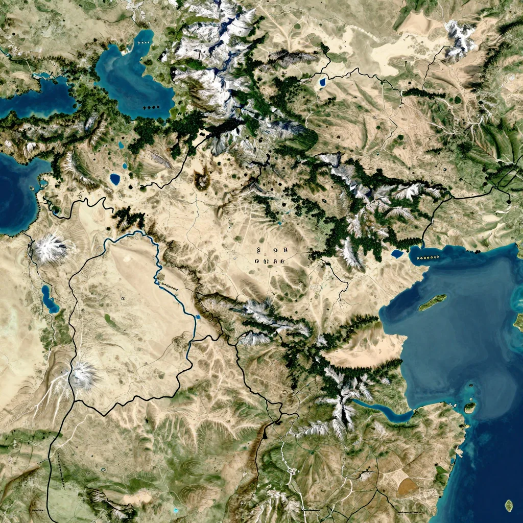 Rrethi i Beratit, Albania - Physical Geography Map Rrethi i Beratit, Albania Physical Geography Map