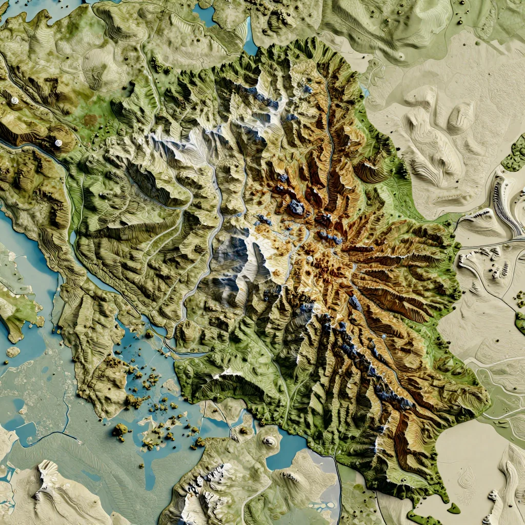 Rrethi i Beratit, Albania - Topographic Map Rrethi i Beratit, Albania Topographic Map