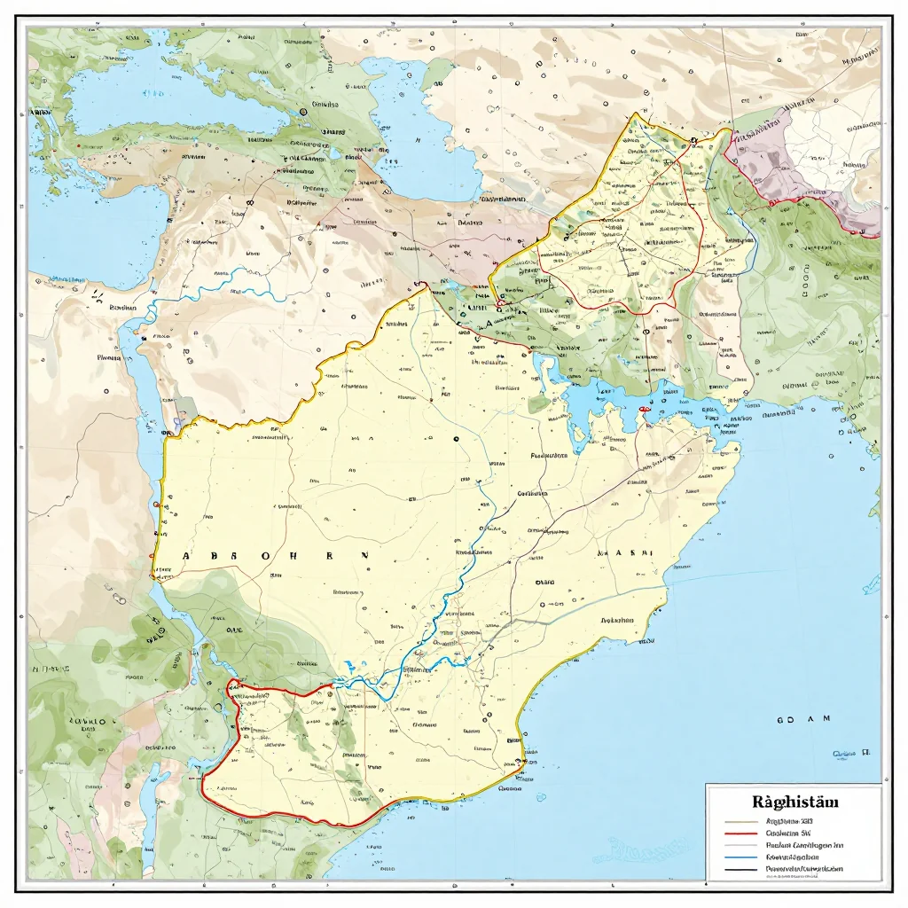 Rāghistān, Afghanistan Political Map