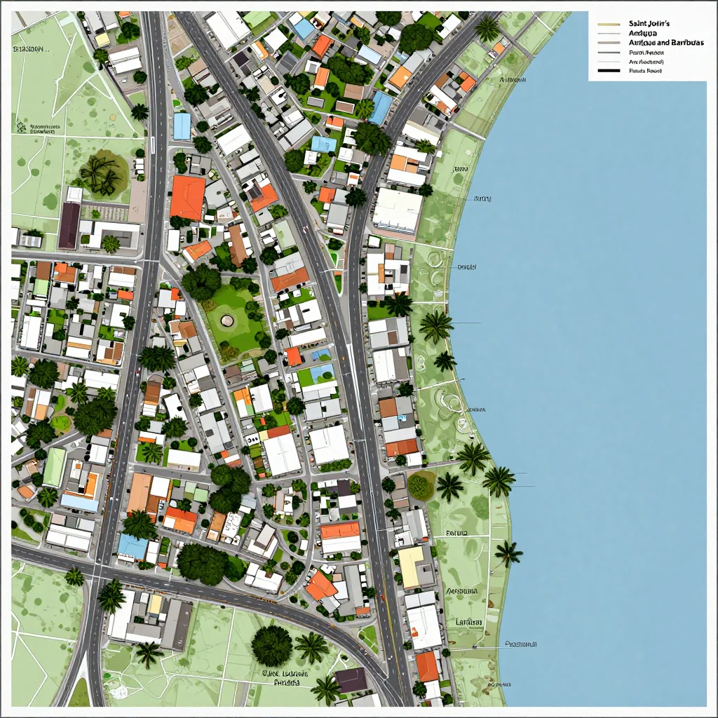 Saint John’s, Antigua and Barbuda Street Map