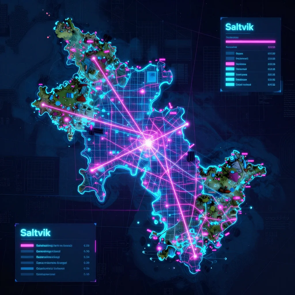 Saltvik, Aland Islands Cyberpunk Map