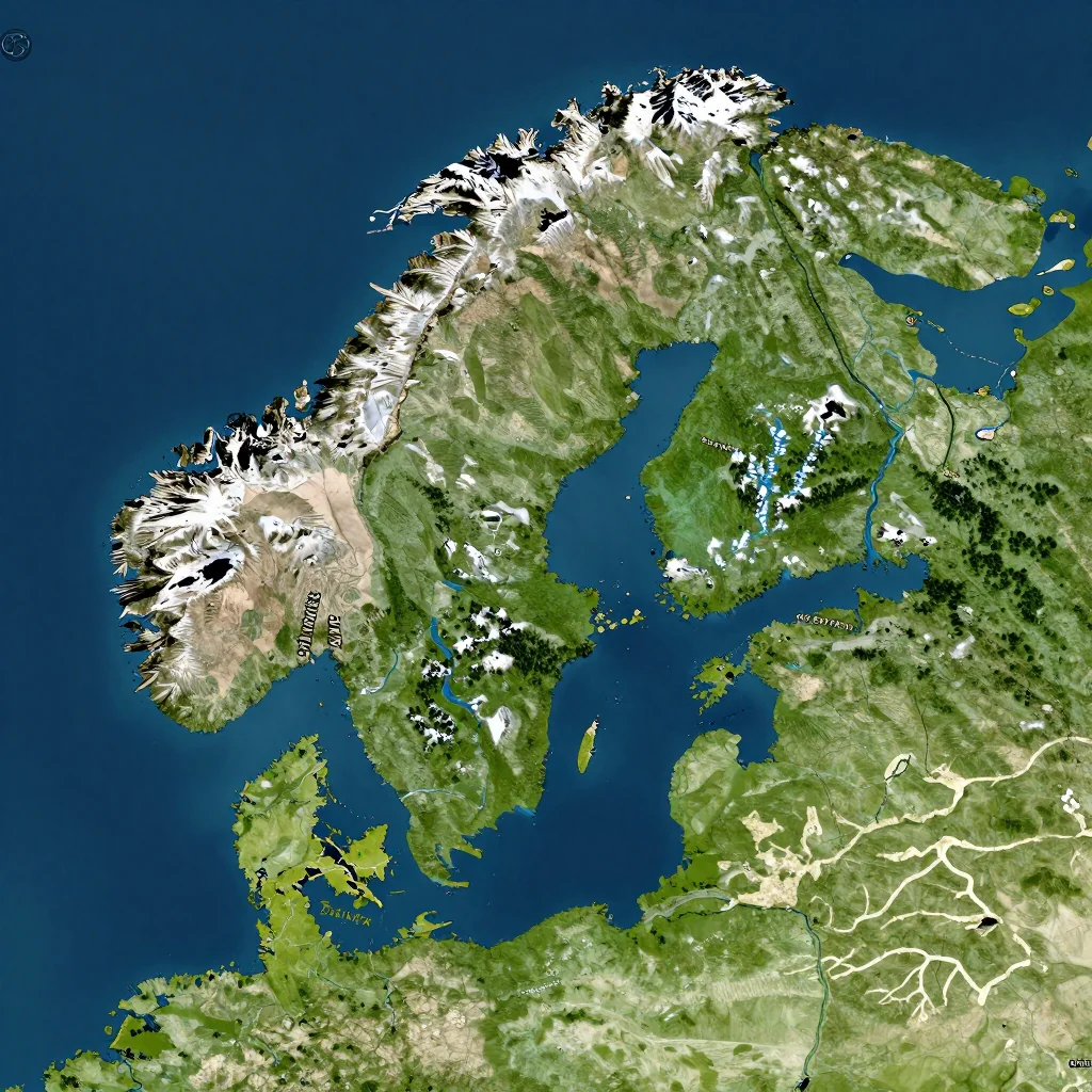 Saltvik, Aland Islands Physical Geography Map