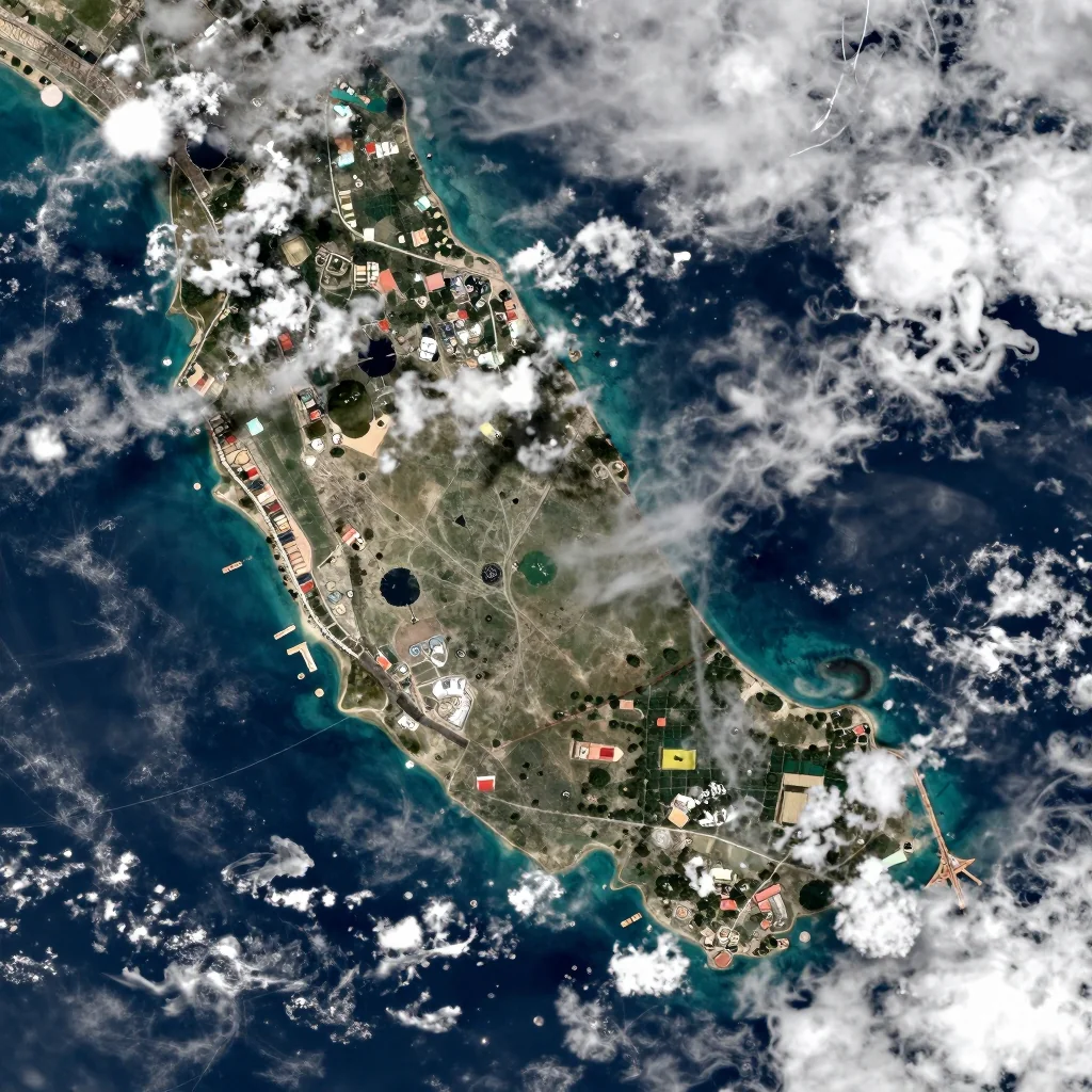 San Nicolas, Aruba Satellite View