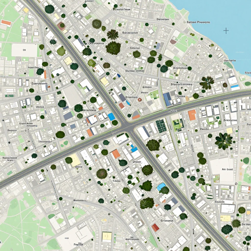 Street Map of San Pedro, Belize - Road Network Detailed street map showing roads, highways, neighborhoods, and urban layout of San Pedro, Belize