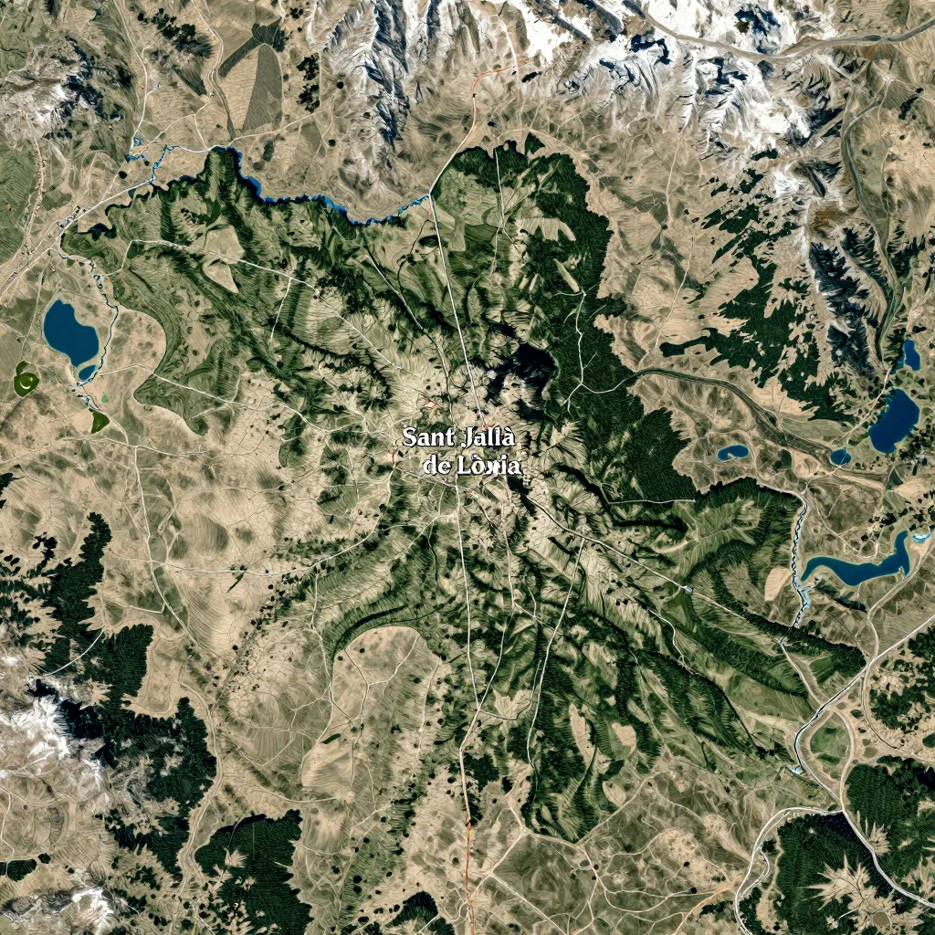 Sant Julià de Lòria, Andorra Physical Geography Map