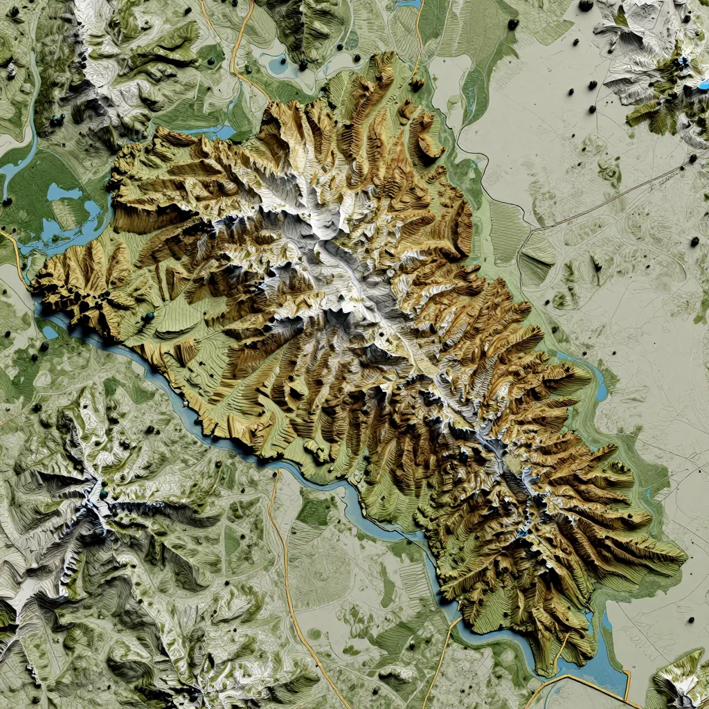 Sant Julià de Lòria, Andorra Topographic Map