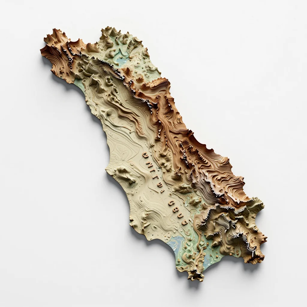 Santa Cruz, Aruba 3D Topographic