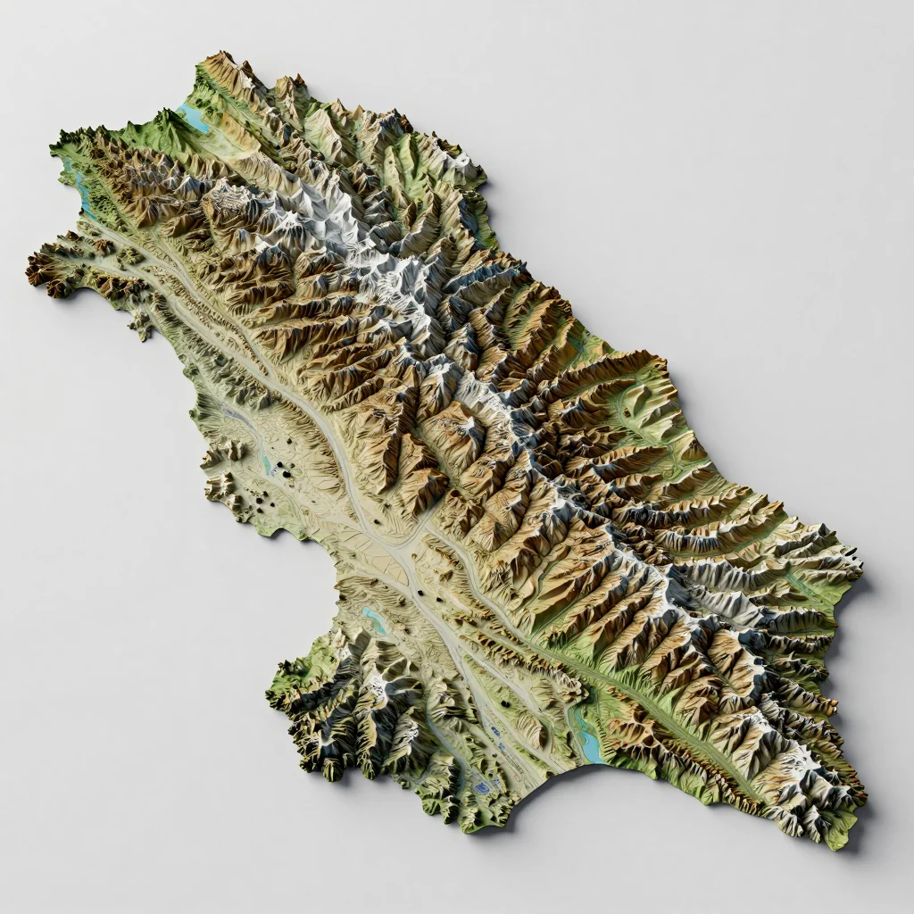 Saray, Azerbaijan Topographic Map