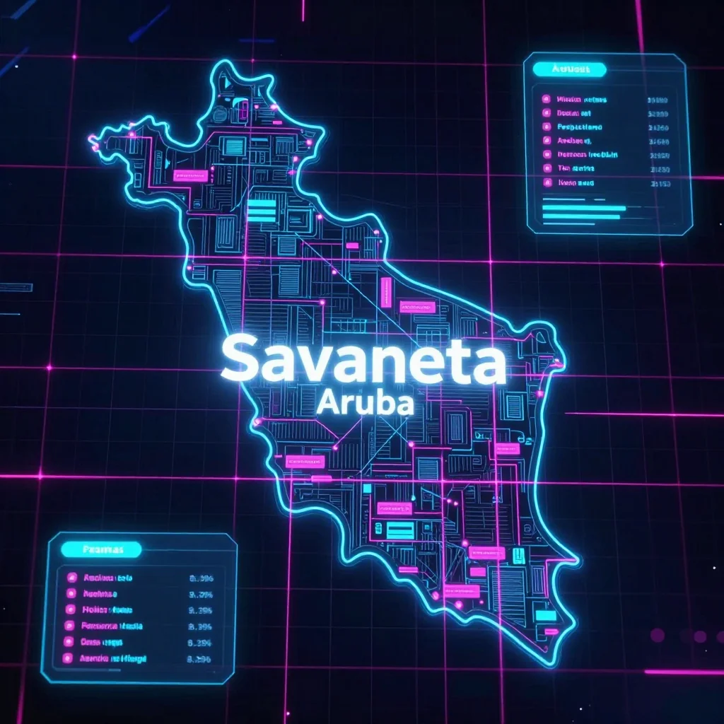 Savaneta, Aruba Cyberpunk Map