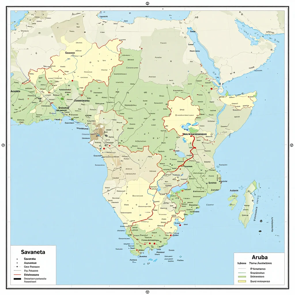Savaneta, Aruba Political Map