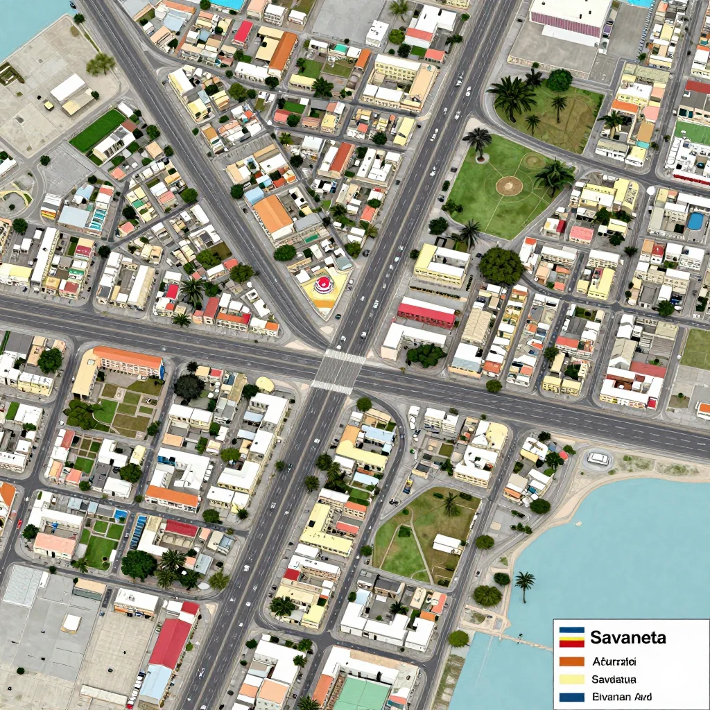 Savaneta, Aruba Street Map