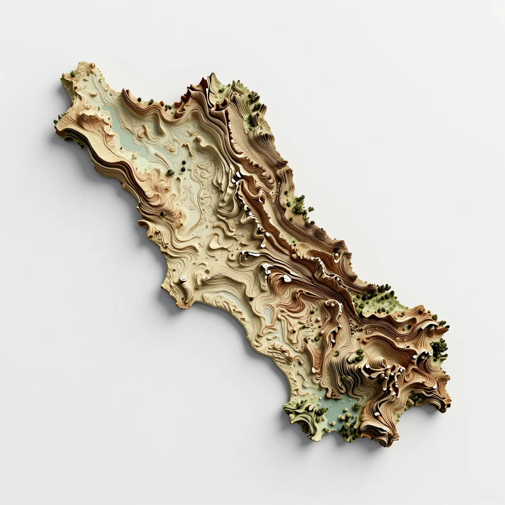 Savaneta, Aruba 3D Topographic