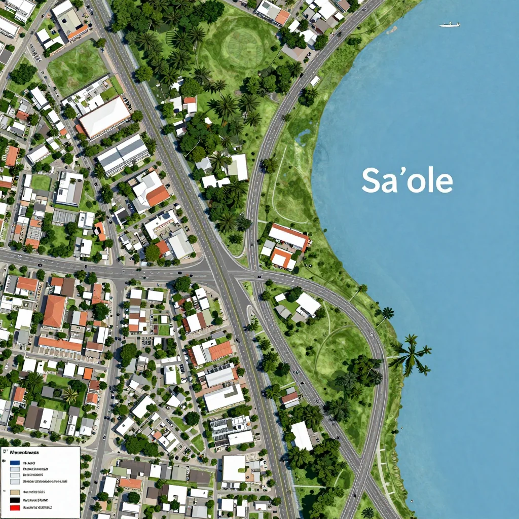 Saʻole, American Samoa Street Map