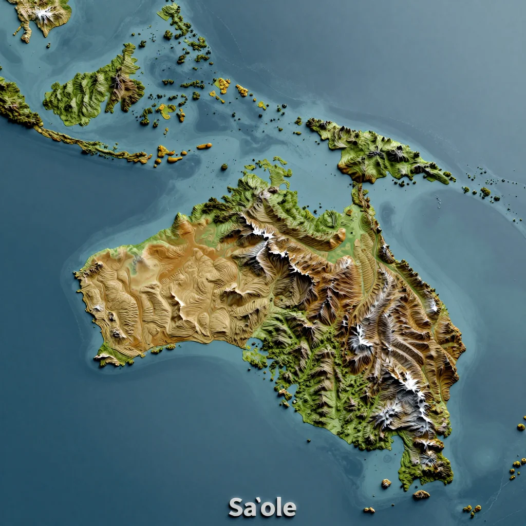 Saʻole, American Samoa - Topographic Map Saʻole, American Samoa Topographic Map