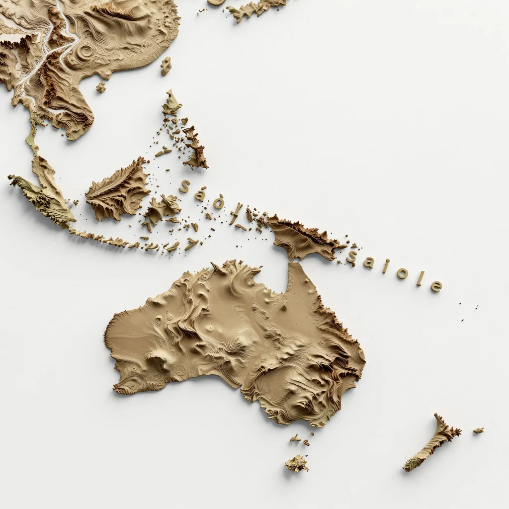 Saʻole, American Samoa 3D Topographic