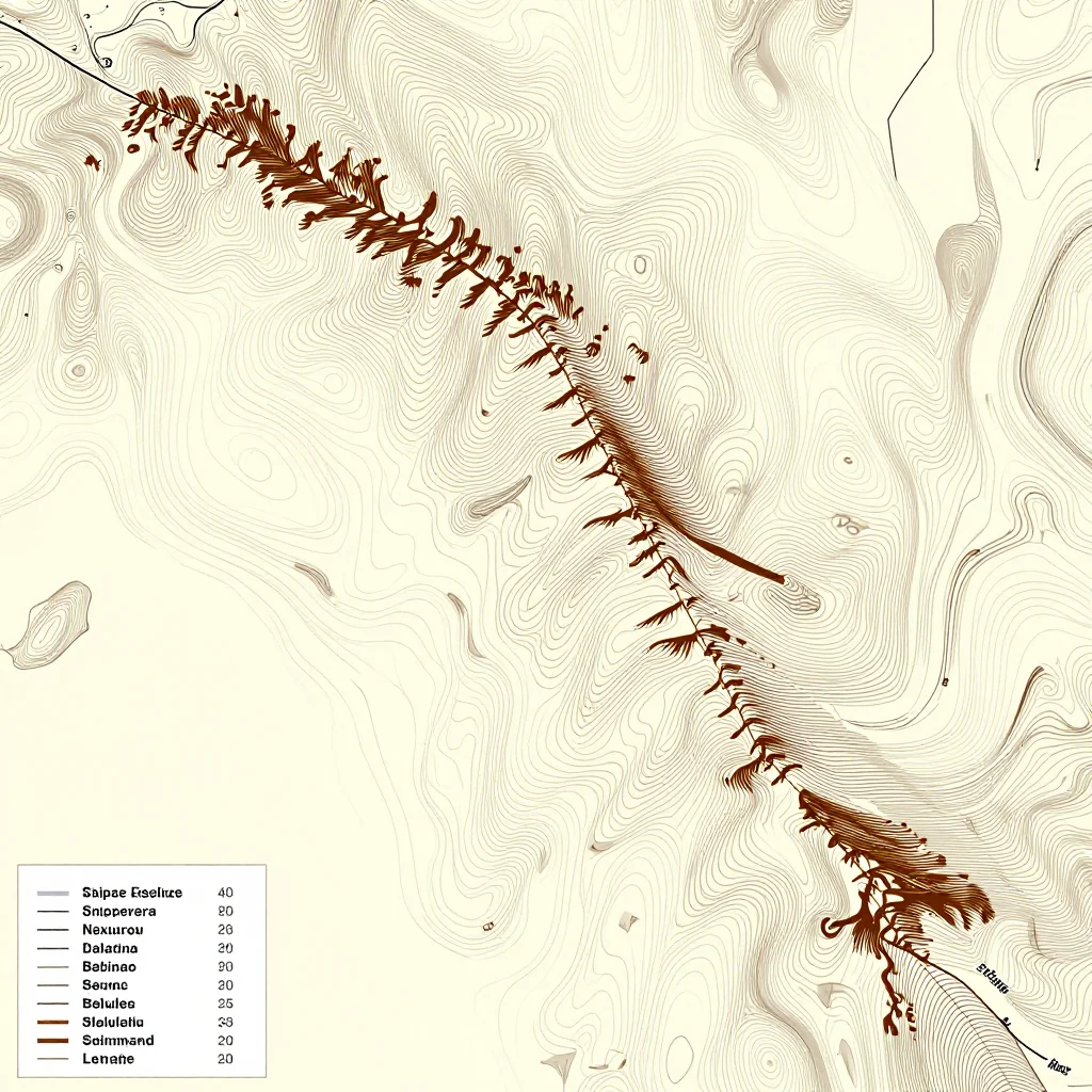 3D topographic map showing elevation contours, mountain ranges, and terrain features of Shipyard, Belize