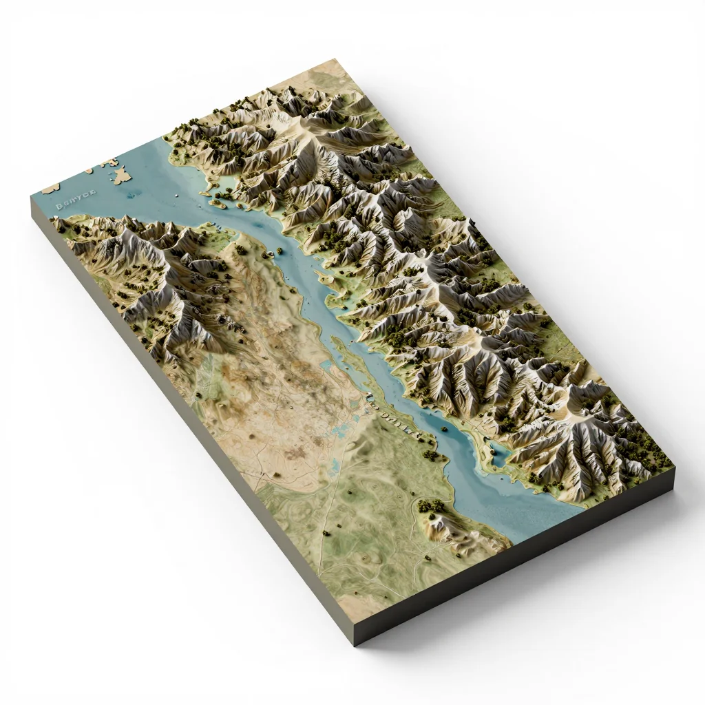 Isometric 3D topographic visualization showing elevation and terrain of Shipyard, Belize