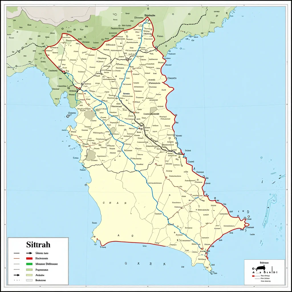 Sitrah, Bahrain Political Map