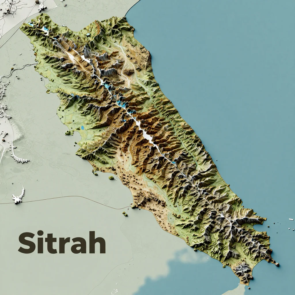 Sitrah, Bahrain - Topographic Map Sitrah, Bahrain Topographic Map