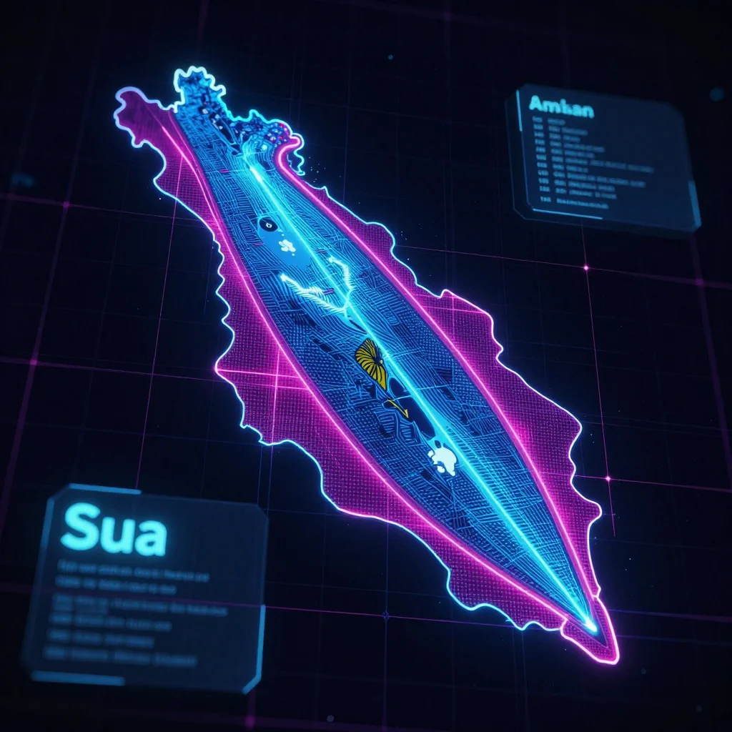 Sua, American Samoa Cyberpunk Map