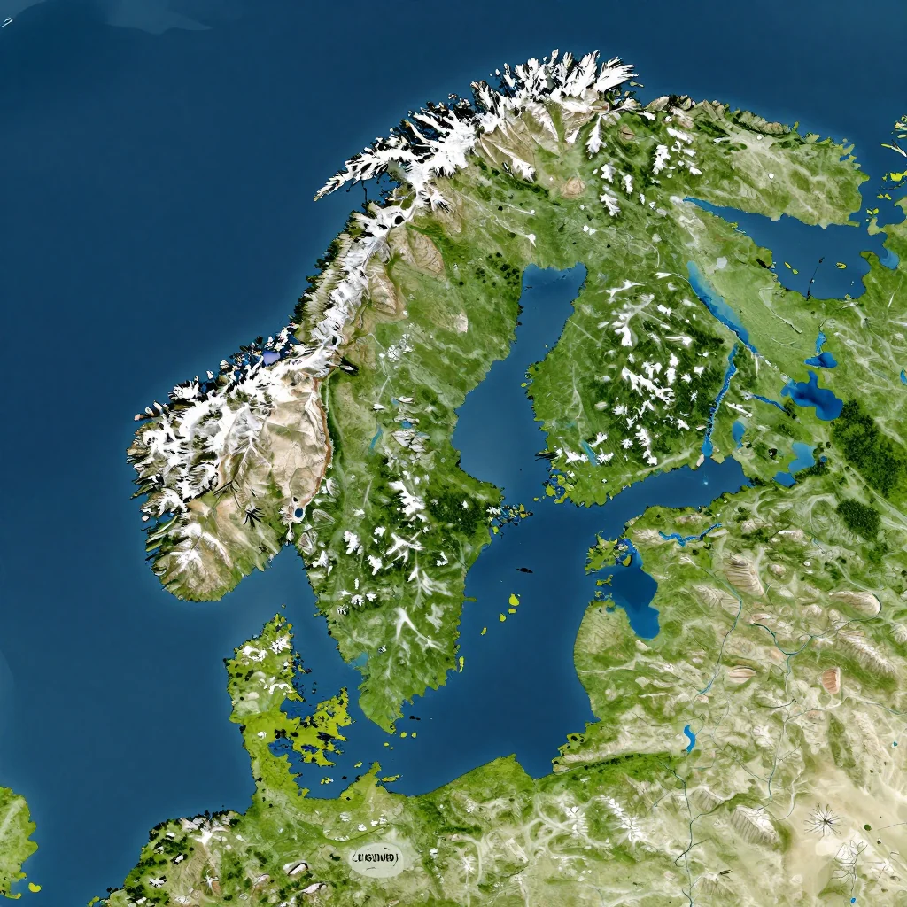 Sund, Aland Islands Physical Geography Map