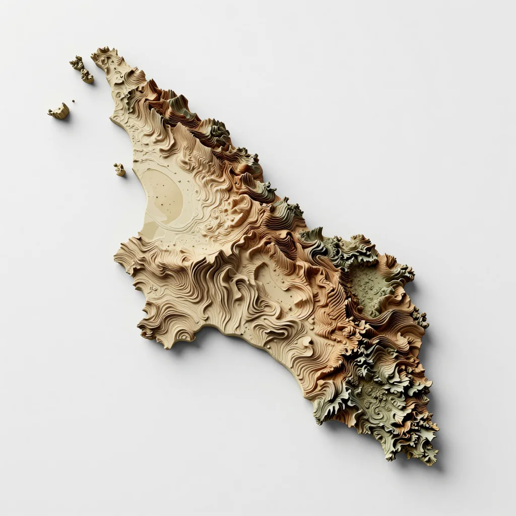 Tau, American Samoa 3D Topographic