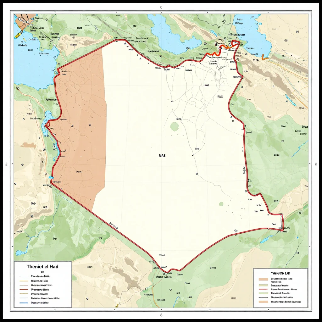 Theniet el Had, Algeria Political Map