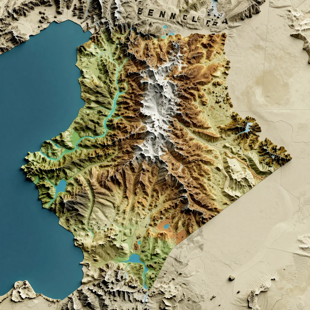 Theniet el Had, Algeria Topographic Map