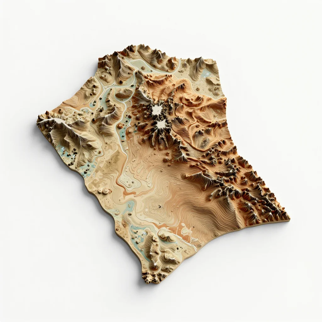 Theniet el Had, Algeria 3D Topographic