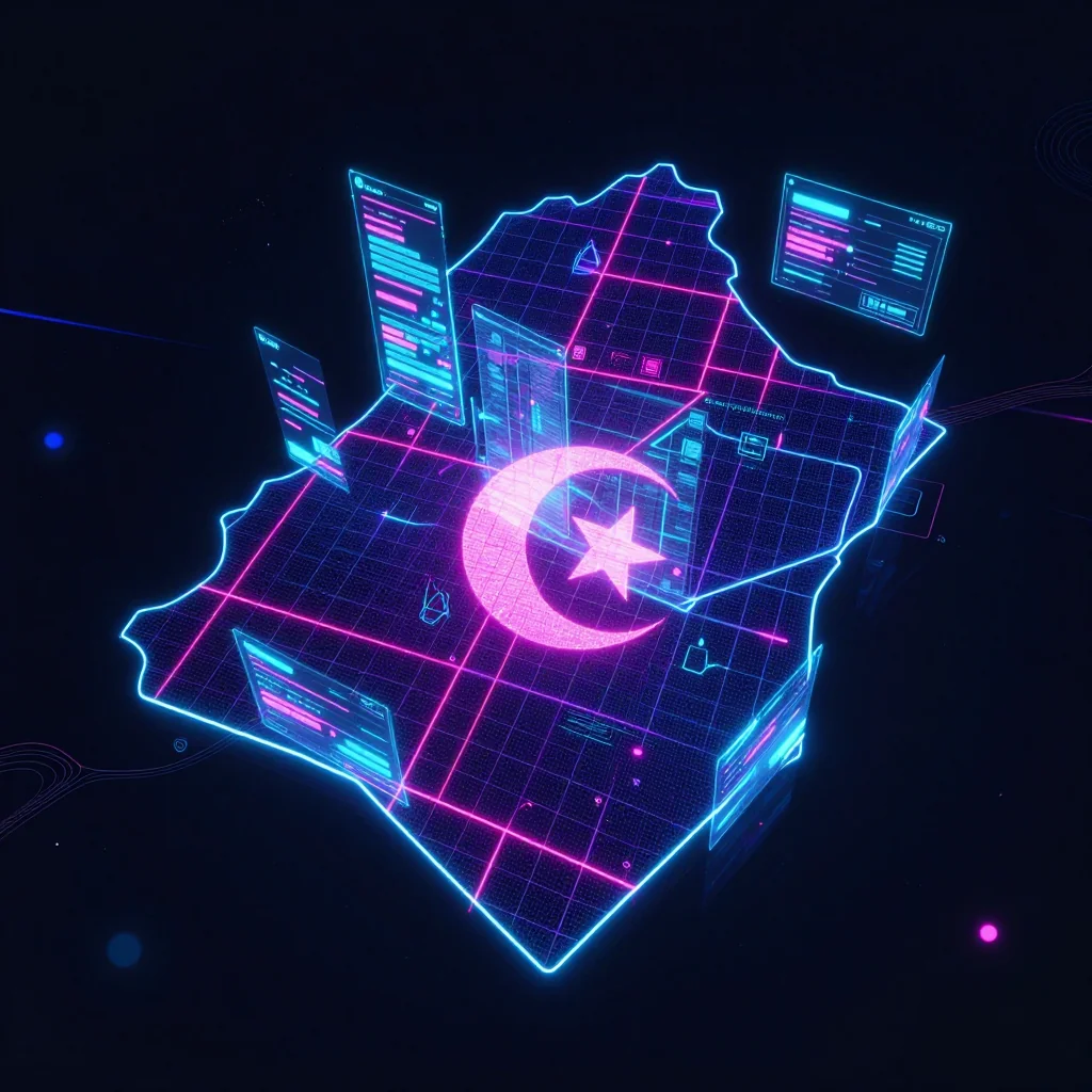 Timimoun, Algeria Cyberpunk Map