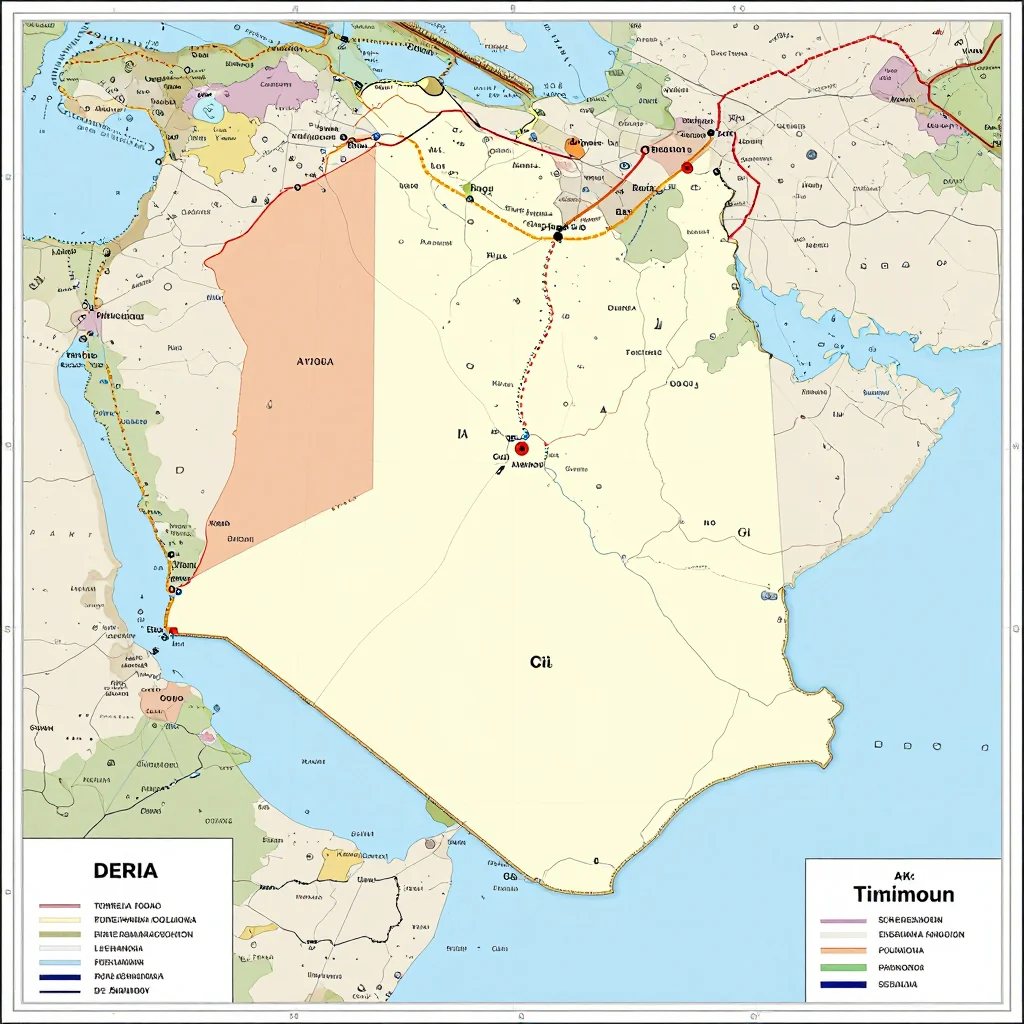 Timimoun, Algeria Political Map