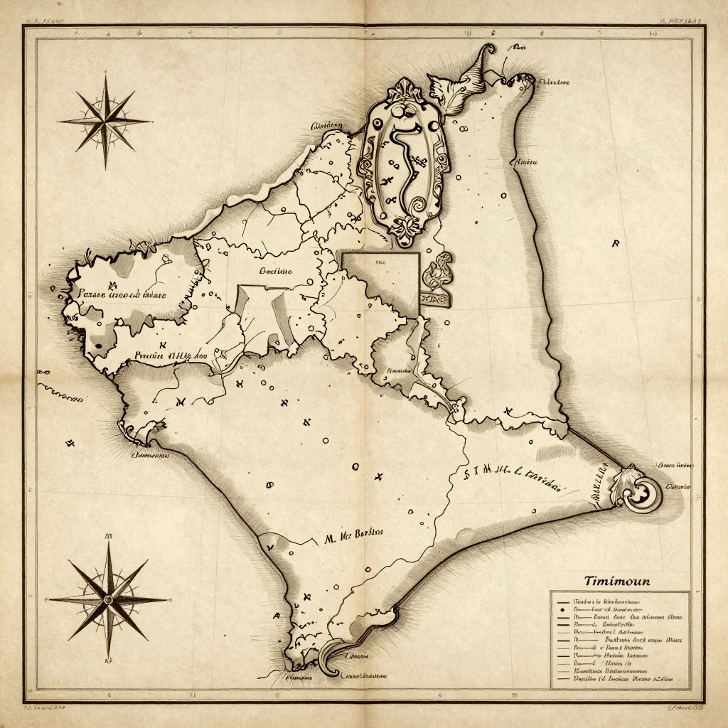 Timimoun, Algeria Vintage Map