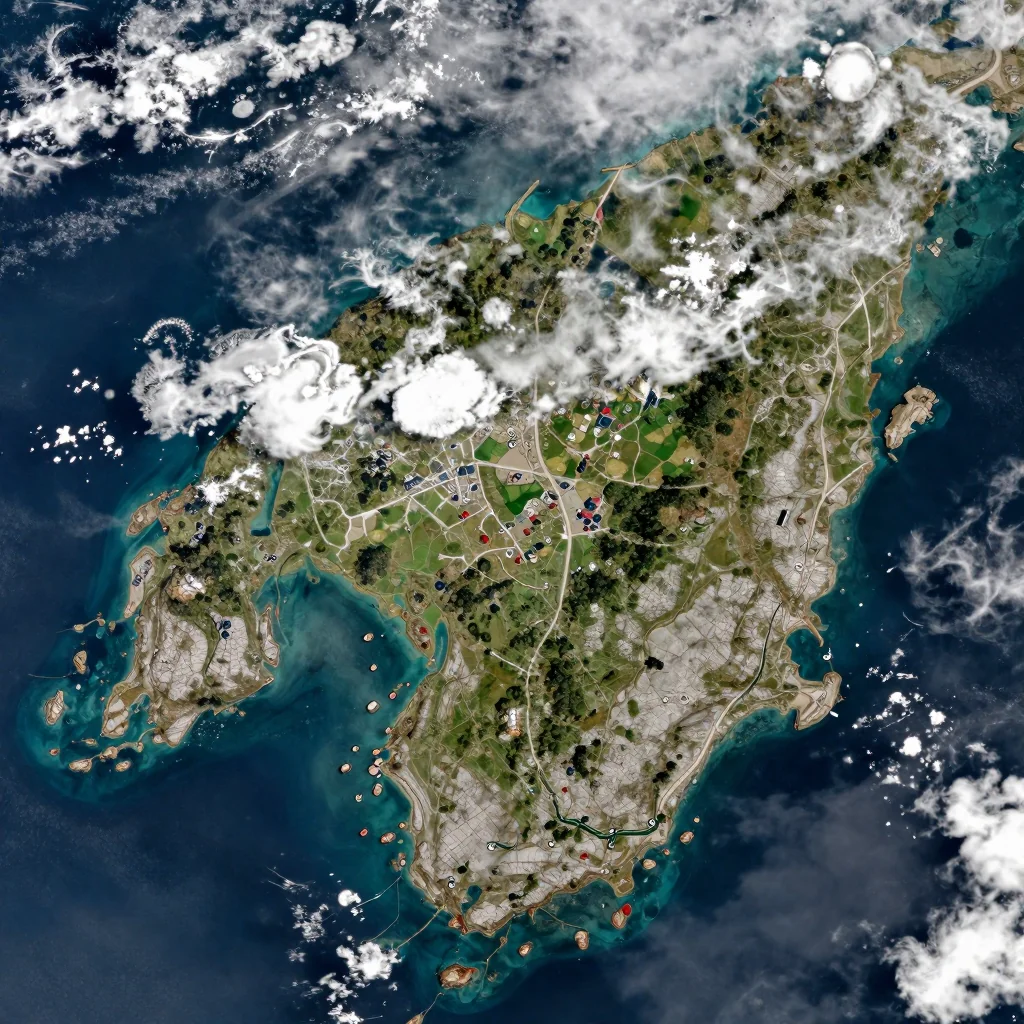 Tjudö, Aland Islands Satellite View