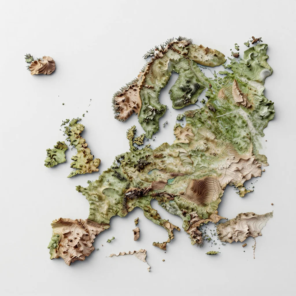 Tjudö, Aland Islands 3D Topographic