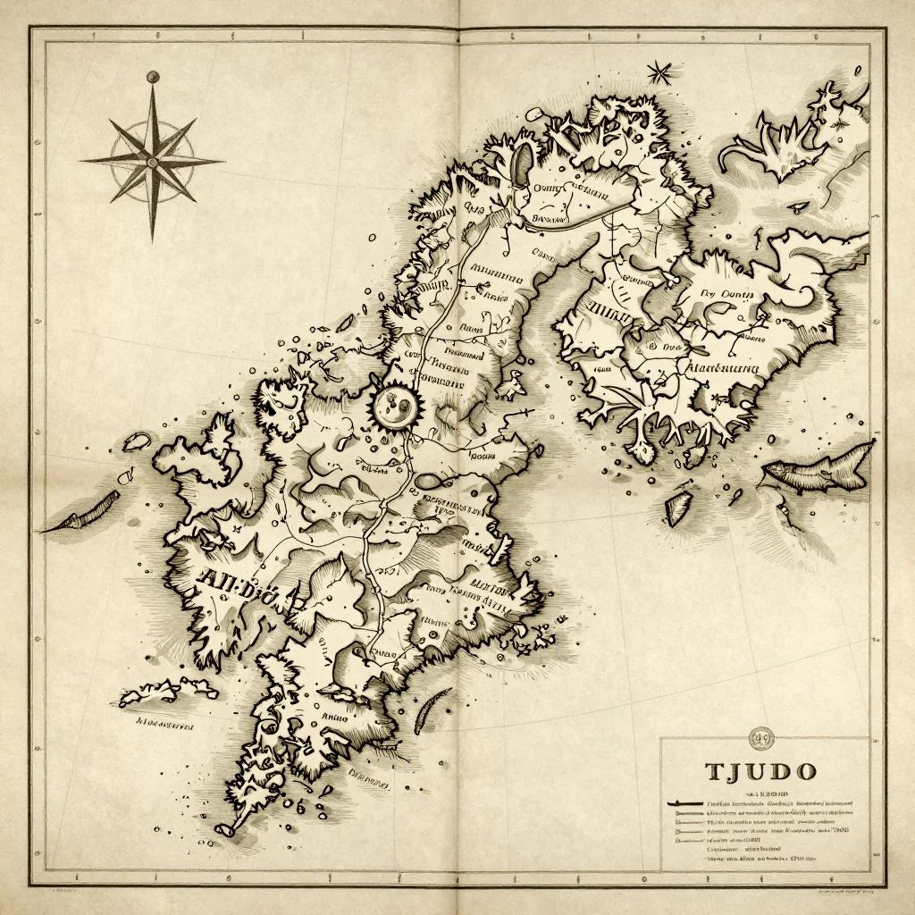 Tjudö, Aland Islands Vintage Map