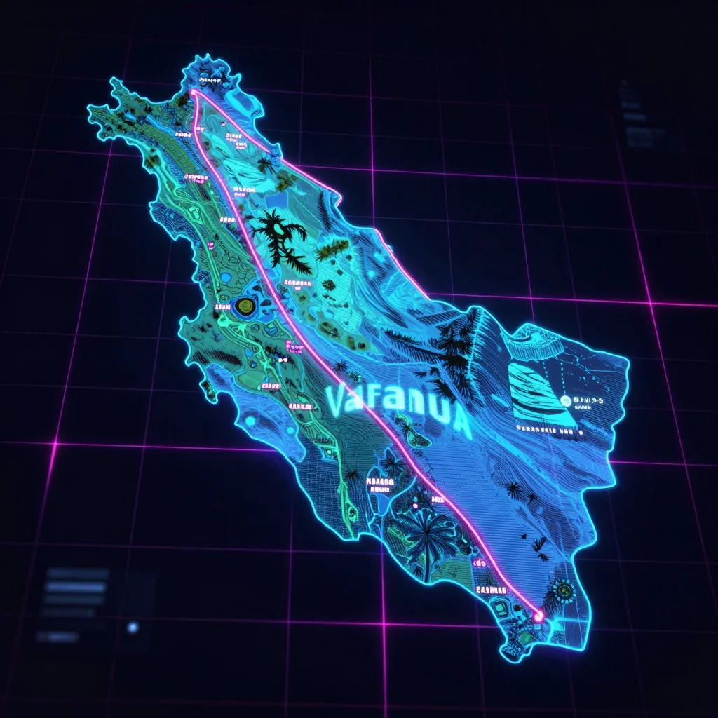 Vaifanua, American Samoa Cyberpunk Map