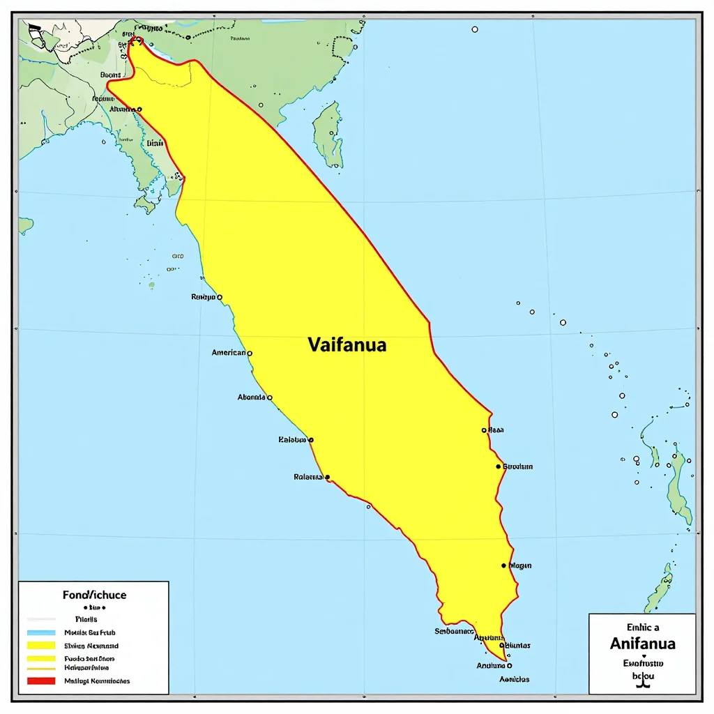 Vaifanua, American Samoa Political Map