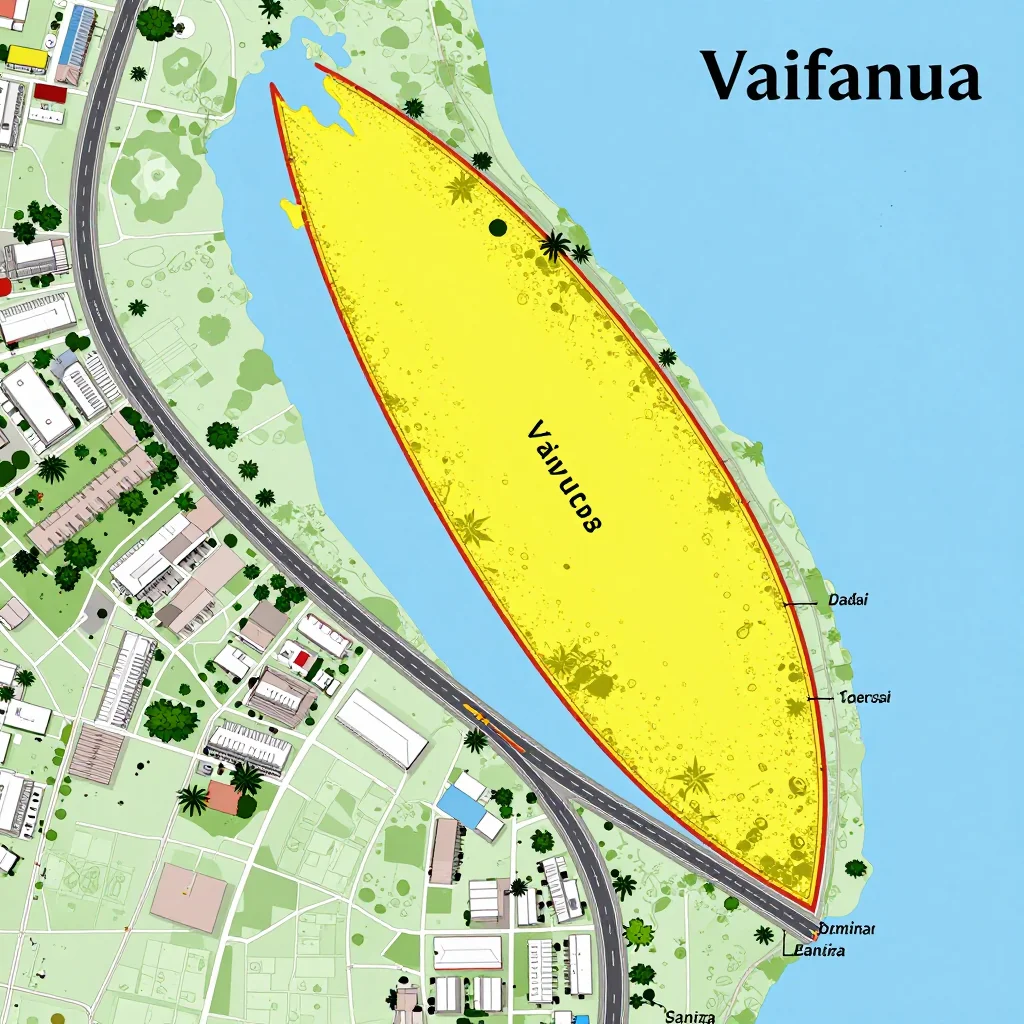 Vaifanua, American Samoa Street Map