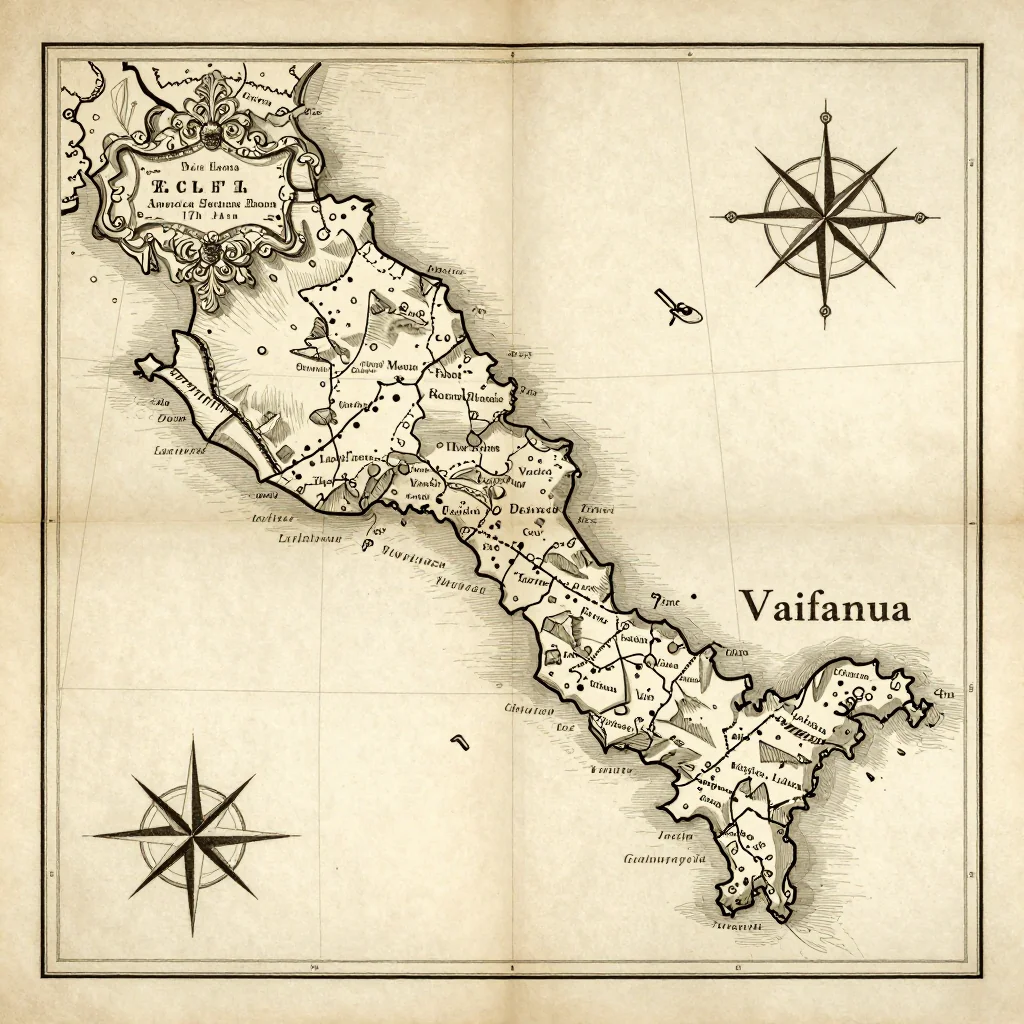 Vaifanua, American Samoa Vintage Map