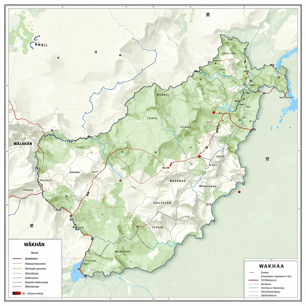 Wākhān, Afghanistan Political Map